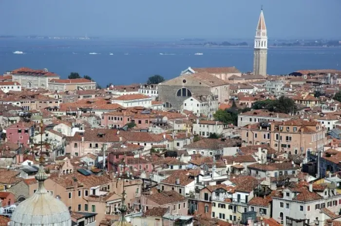 Framed Print : Italy, Venice, view from St. Markss Campanile, bell tower Framed Print : Italy, Venice, view from St. Markss Campanile, bell tower