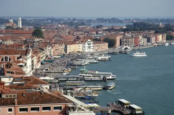 Framed Print : Italy, Venice, view from St. Markss Campanile, bell tower Framed Print : Italy, Venice, view from St. Markss Campanile, bell tower