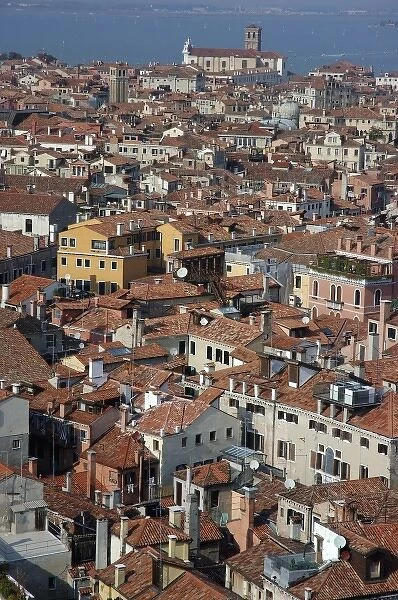 Italy, Venice, view from St. Markss Campanile, bell tower