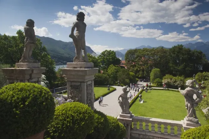 Framed Print : ITALY, Verbano-Cusio-Ossola Province, Stresa. Palazzo Borromeo terraced gardens