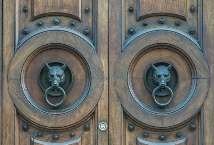 Framed Print : Italy, Verona. Door Knockers Framed Print : Italy, Verona. Door Knockers