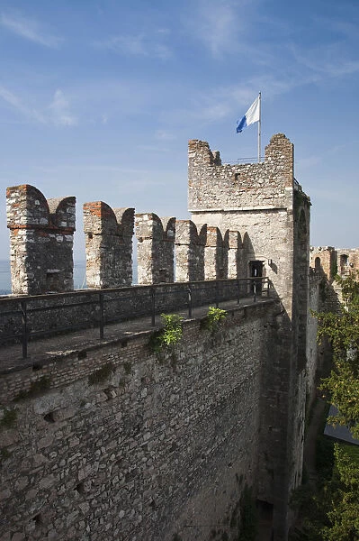 ITALY, Verona Province, Torri del Benaco. Il Castello Scaligero, tower view
