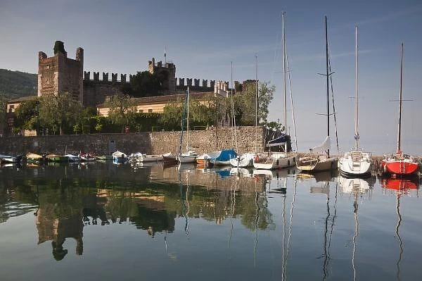 Italy, Verona Province, Torri del Benaco. Il Castello Scaligero