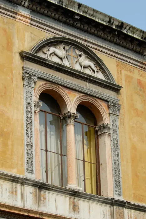 Framed Print : 04. Italy, Verona, detail of window in historic town center Framed Print : 04. Italy, Verona, detail of window in historic town center
