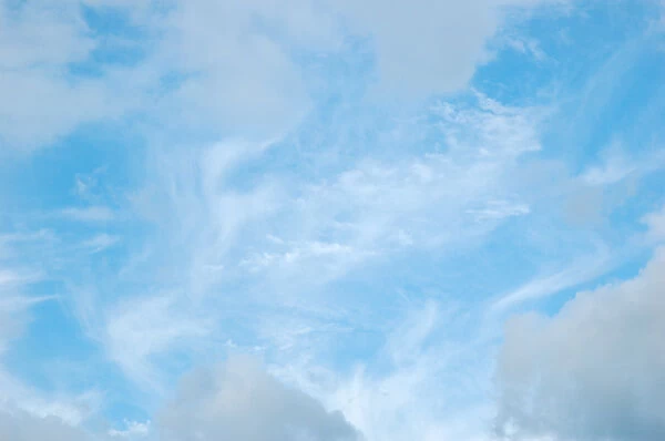 Jackson, NH, USA, blue sky with wispy clouds