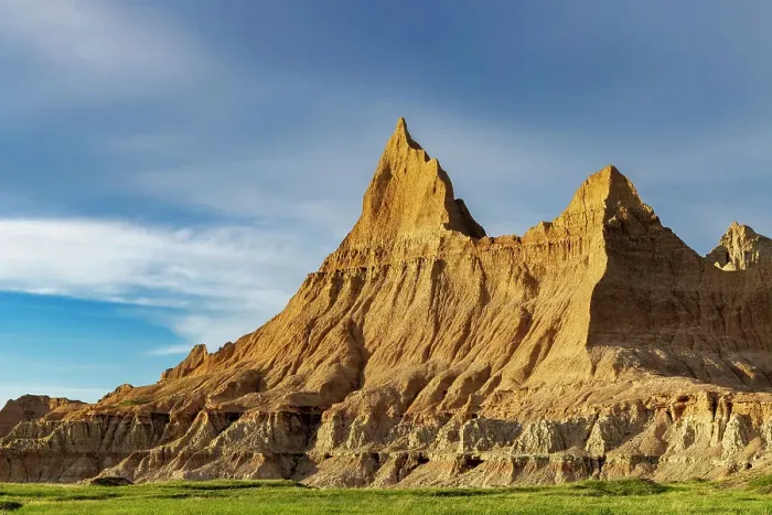 Framed Print : Jagged badlands formations in Badlands National Park, South Dakota, USA Framed Print : Jagged badlands formations in Badlands National Park, South Dakota, USA