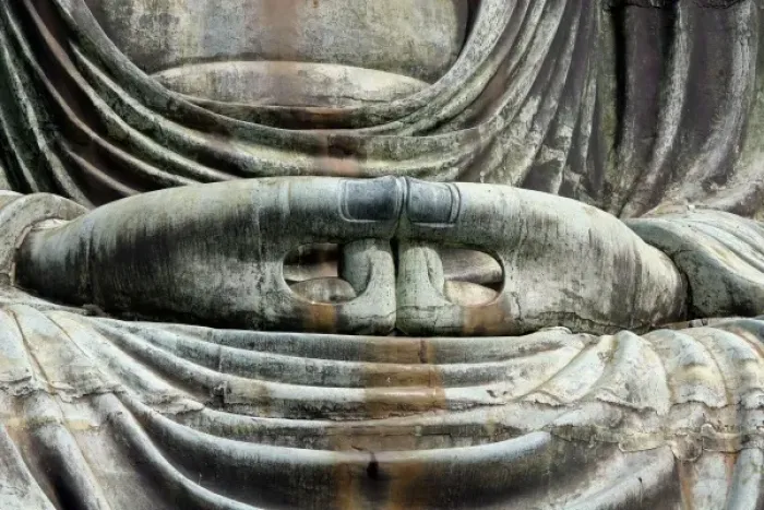 Framed Print : Japan, Kamakura. The Great Buddha of Kamakura, a bronze statue dating back to 1252