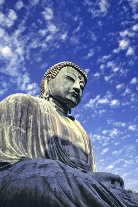 Framed Print : Japan, Kanagawa Pref. Kamakura. The bronze Kamakura Buddha, or Great Daibatsu, is