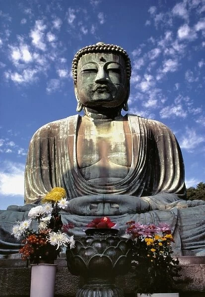 Japan, Kanagawa Pref. Kamakura. The statue of the Great Buddha, or Diabutsu, in