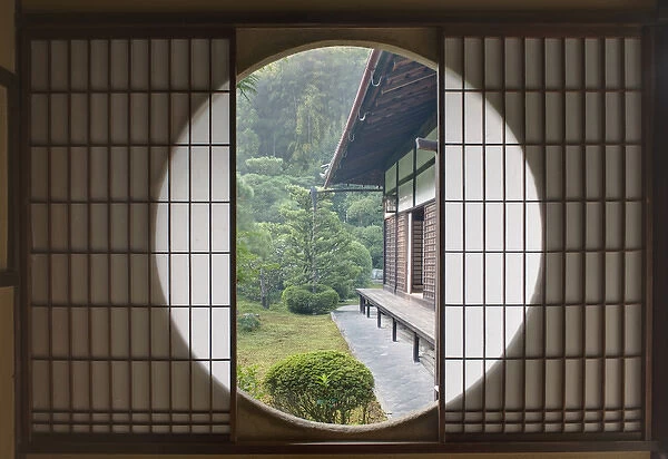 Japan, Kyoto, Sesshuji Temple, Tea House Window