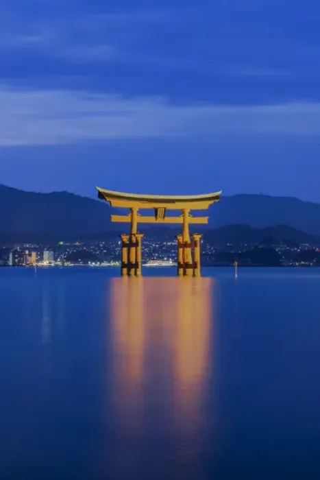 Framed Print : Japan, Miyajima, Itsukushima Shrine, Twilight Floating Torii Gate Framed Print : Japan, Miyajima, Itsukushima Shrine, Twilight Floating Torii Gate
