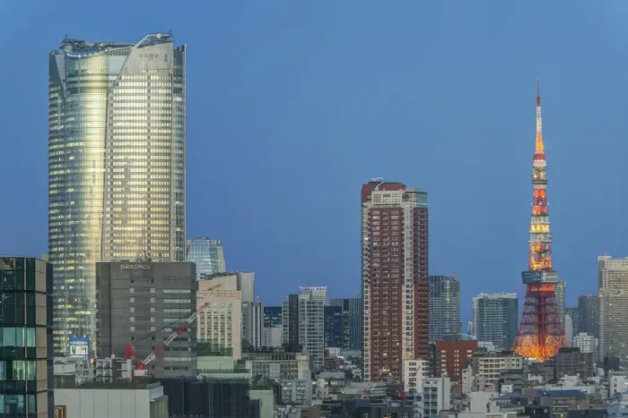 Framed Print : Japan, Tokyo. Tokyo Tower and skyline Framed Print : Japan, Tokyo. Tokyo Tower and skyline