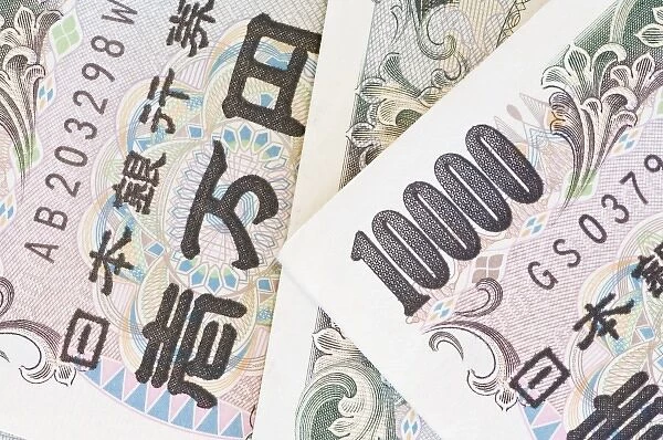 Japanese Currency, 10, 000 Yen Notes Detail