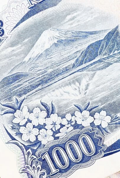 Japanese Currency, 1000 Yen Notes Detail