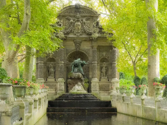 Framed Print : Jardin Du Luxembourg and Fountaine de L Observatoire Framed Print : Jardin Du Luxembourg and Fountaine de L Observatoire