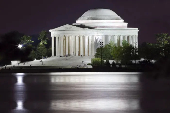 Framed Print : Jefferson Memorial and Tidal Basin in April Framed Print : Jefferson Memorial and Tidal Basin in April