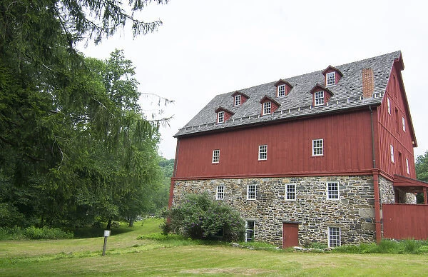 Jerusalem Mill Village Maryland old colonial town museum and Mill big red historical