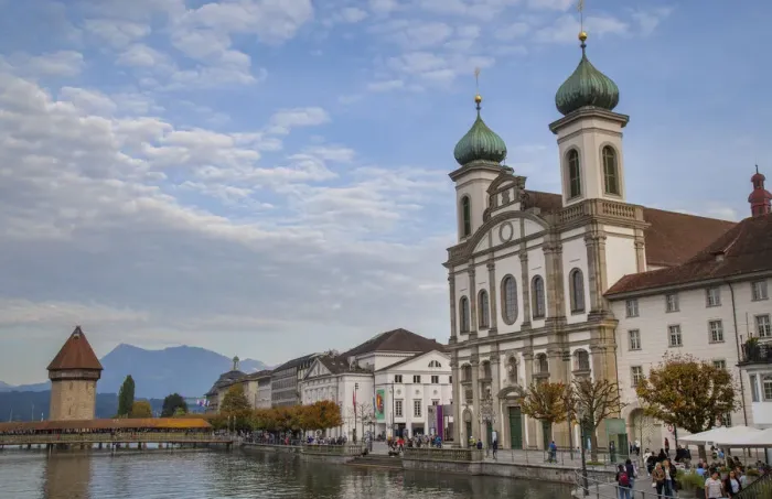 Framed Print : Jesuit Church in Lucerne, Switzerland Framed Print : Jesuit Church in Lucerne, Switzerland
