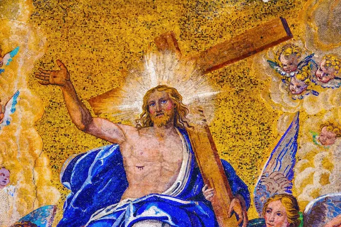 Framed Print : Jesus Christ, angels resurrection facade Saint Marks Cathedral, Venice, Italy Framed Print : Jesus Christ, angels resurrection facade Saint Marks Cathedral, Venice, Italy