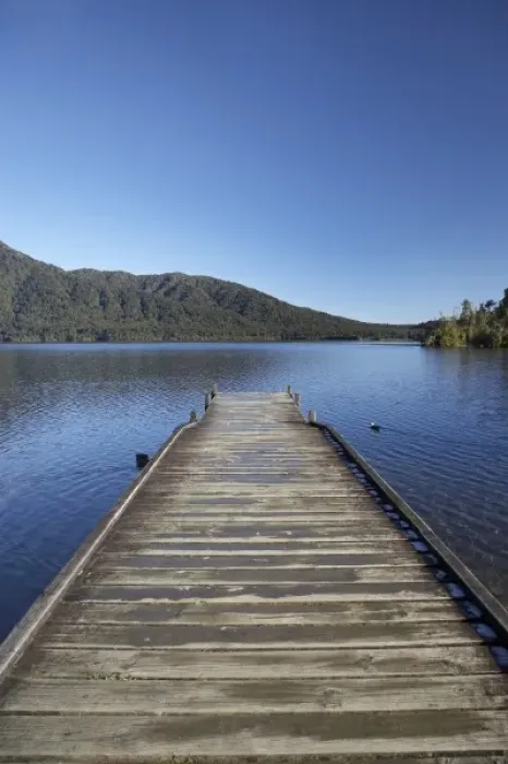 Framed Print : Jetty, Lake Kaniere, West Coast, South Island, New Zealand Framed Print : Jetty, Lake Kaniere, West Coast, South Island, New Zealand