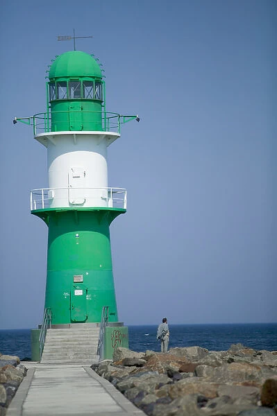 jetty lighthouse, warnemunde