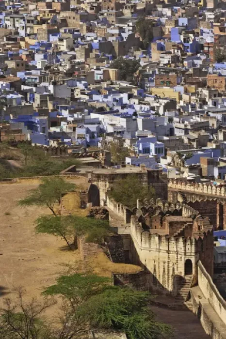 Framed Print : Jodhpur or the Blue City viewed from Mehrangarh Fort, Jodhpur, India