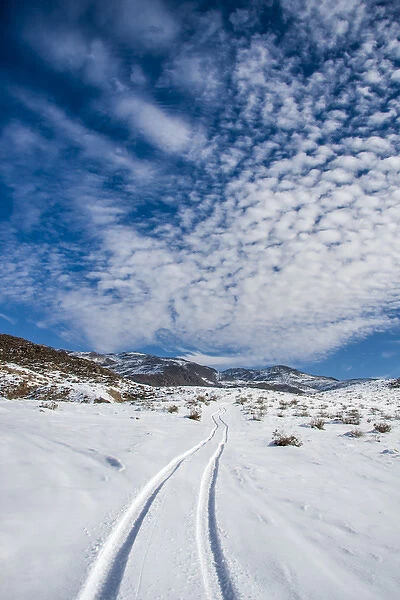 Johnson Valley with snow, California