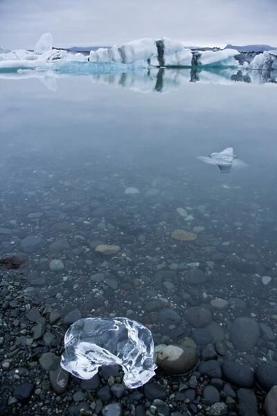 Jokulsarlon glacial lake in southern Iceland