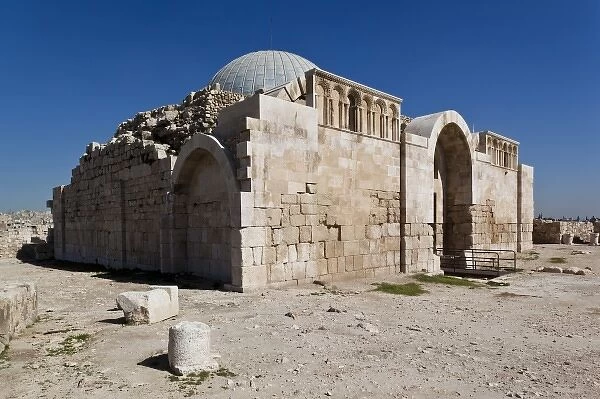 Jordan, Amman, The Citadel, ruins of the Umayyad Palace, assembly hall