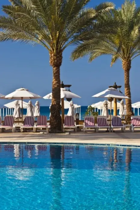 Framed Print : Jordan, Aqaba, Red Sea Beach, hotel swimming pool, detail