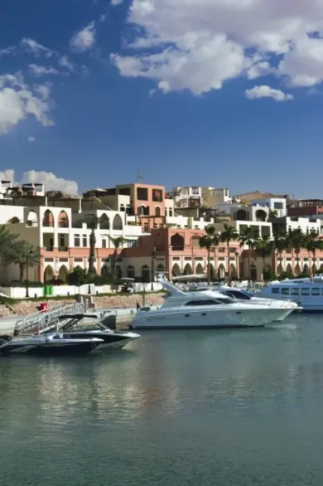 Framed Print : Jordan, Aqaba, Tala Harbor development, marina Framed Print : Jordan, Aqaba, Tala Harbor development, marina