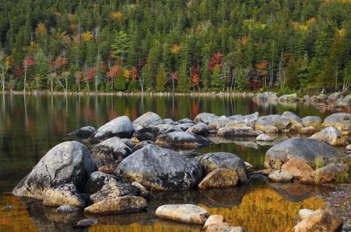 Framed Print : Jordan Pond in Evening Light in autumn, Acadia National Park, Maine, USA Framed Print : Jordan Pond in Evening Light in autumn, Acadia National Park, Maine, USA
