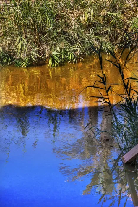 Framed Print : Jordan River Abstract Near Bethany Betharaba Where John baptized Jesus