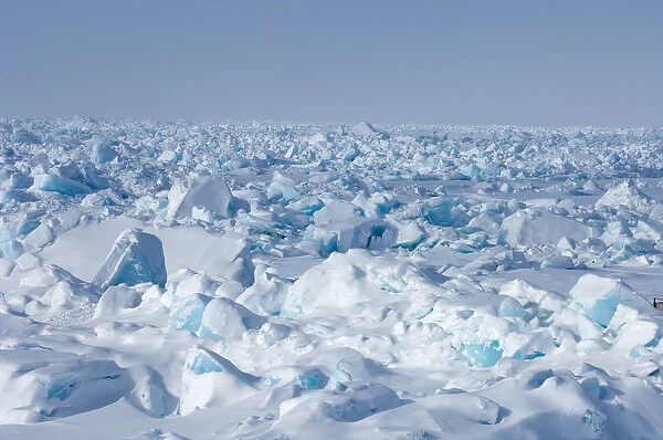 jumbled up ice in the frozen Chuckchi Sea, off Point Barrow, Arctic Alaska