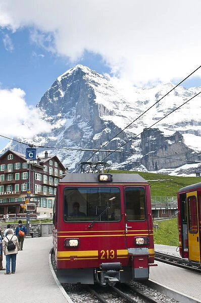 Jungfrau Region, Switzerland. Jungfrau massif from Kleine Scheidegg