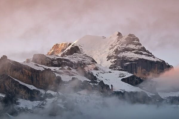 Jungfrau Region, Switzerland. Jungfrau massif from Murren