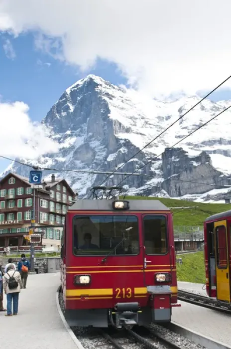Framed Print : Jungfrau Region, Switzerland. Jungfrau massif from Kleine Scheidegg