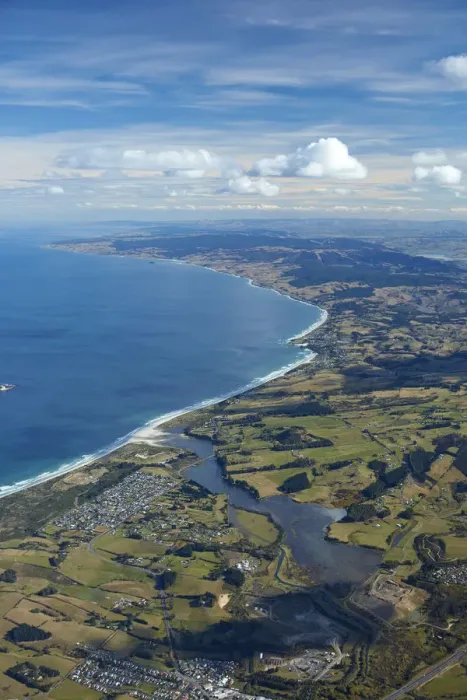 Framed Print : Kaikorai Lagoon and Waldronville, Dunedin, Otago, South Island, New Zealand - aerial Framed Print : Kaikorai Lagoon and Waldronville, Dunedin, Otago, South Island, New Zealand - aerial