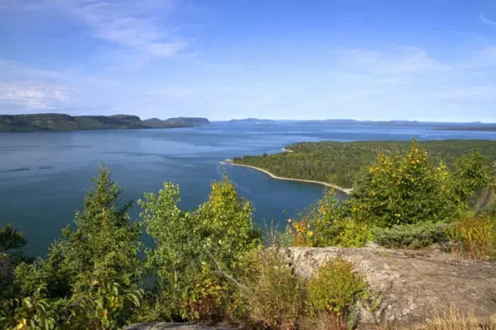 Framed Print : Kama Bay is the northern most portion of Lake Superior near Nipigon, Ontario, Canada
