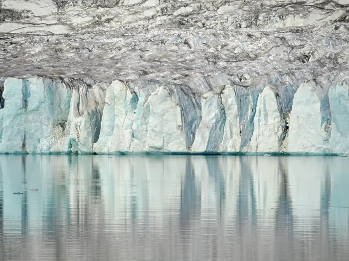 Framed Print : Karale Glacier in Sermiligaaq Fjord. Ammassalik area in Greenland, Tasiilaq, Danish Territory, autumn