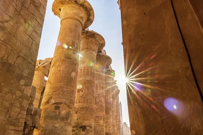 Framed Print : Karnak, Luxor, Egypt. Columns of the Great Hypostyle Hall at the Karnak Temple Complex