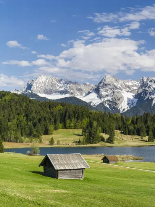 Framed Print : The Karwendel Mountain Range near Mittenwald during spring, lake Wagenbruch (also called Geroldsee) Framed Print : The Karwendel Mountain Range near Mittenwald during spring, lake Wagenbruch (also called Geroldsee)