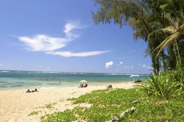 Framed Print : Kauai, Hawaii, USA. Beautiful afternoons on the beach at Hanalei Bay on Hawaii s