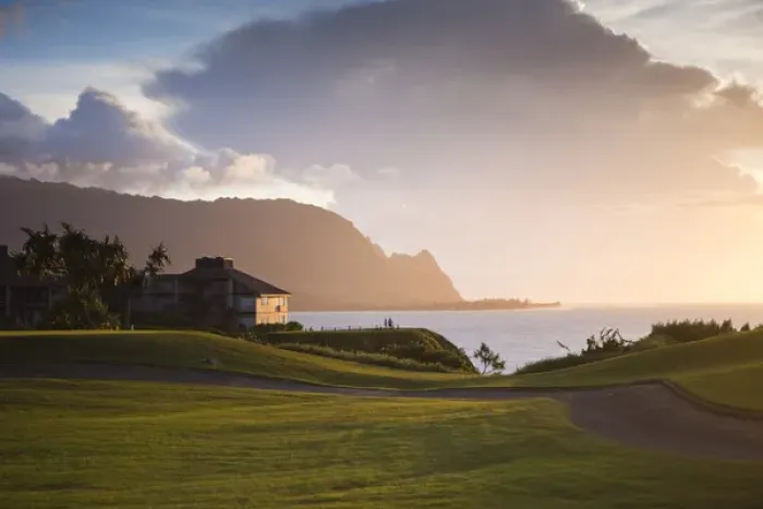 Framed Print : Kauai, Hawaii, USA. The Makai golf course in Princeville is set along a stunning Framed Print : Kauai, Hawaii, USA. The Makai golf course in Princeville is set along a stunning