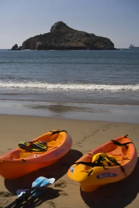 Framed Print : Kayak Tour from Stone Island, Mazatlan, Sinaloa State, Mexico
