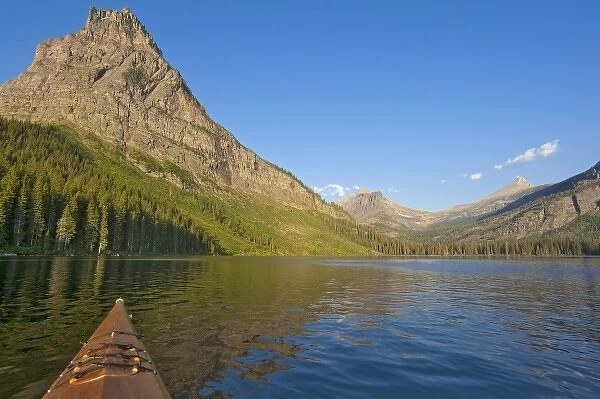 Kayaking on Two Medicine Lake in Glacier National Park in Montana