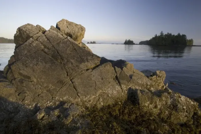 Framed Print : Keith Island Golden Hour, Broken Island Group, Pacific Rim National Park Preserve