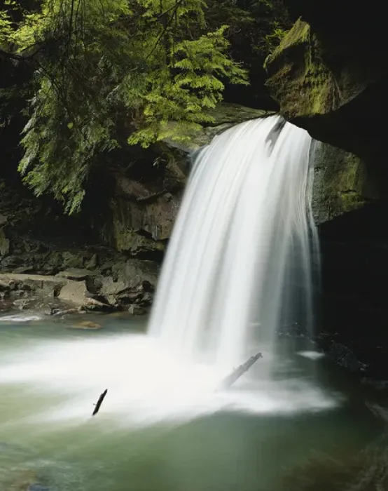 Framed Print : Kentucky, Daniel Boone National Forest, Dogslaughter falls in spring Framed Print : Kentucky, Daniel Boone National Forest, Dogslaughter falls in spring