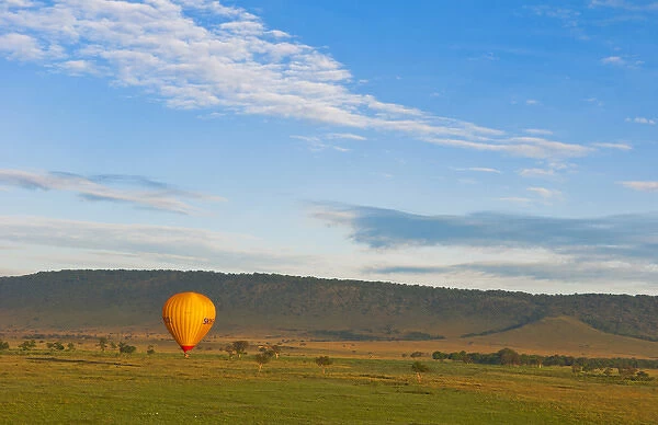 Kenya Masai Mara Africa hot air ballooning over the Masai Mara National Park at