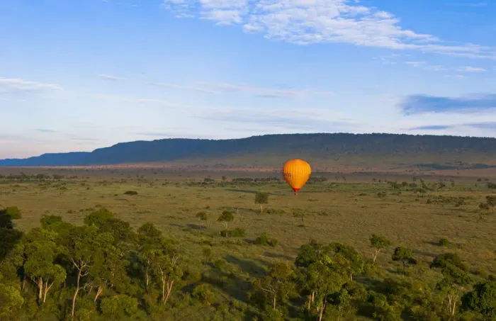 Framed Print : Kenya Masai Mara Africa hot air ballooning over the Masai Mara National Park